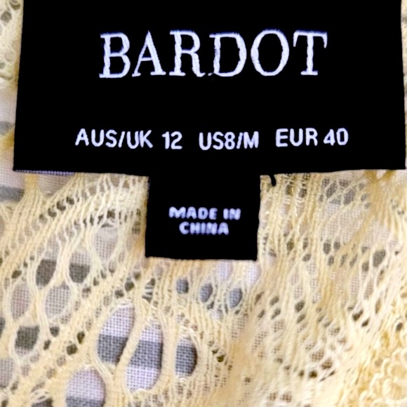 REVOLVE Bardot Yellow Starburst Lace Mini Dress Sz. 8 (Medium) - Picture 10 of 11